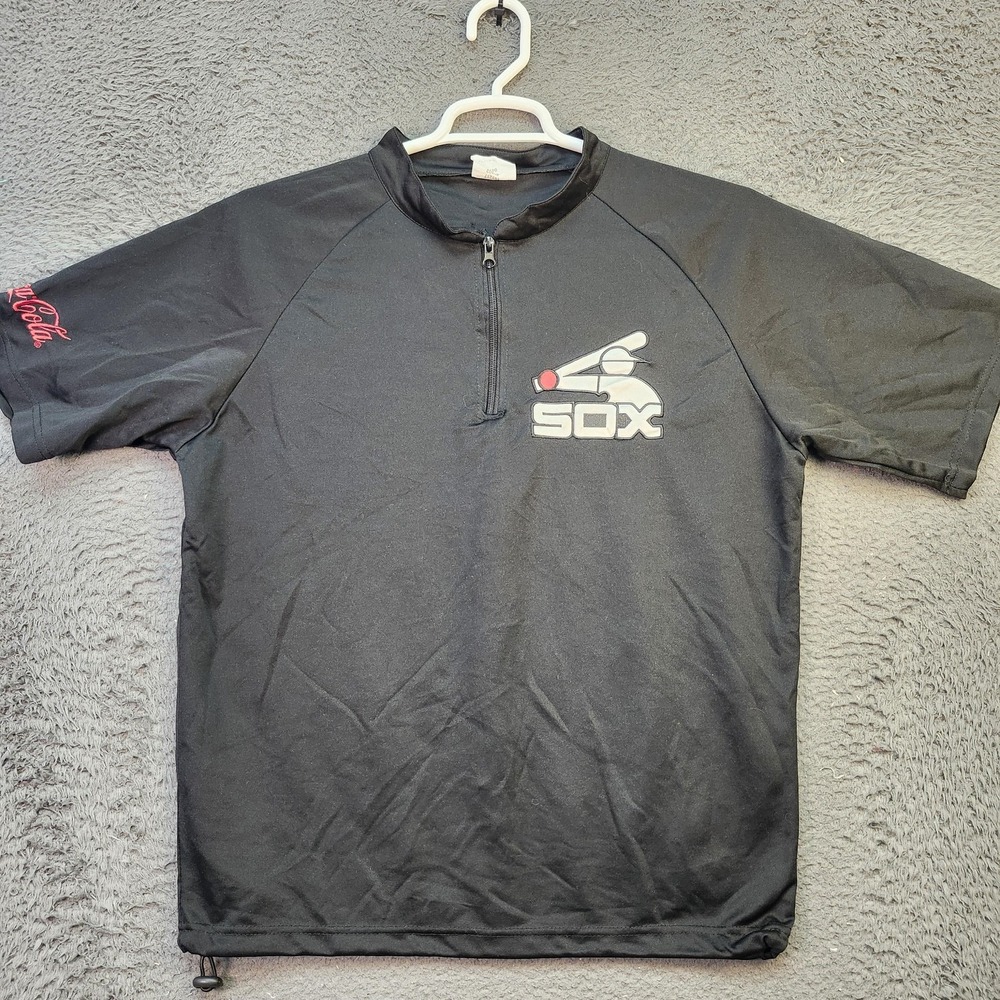 Chicago White Sox Shirt Mens Medium Quarter Zip Pullover Coca Cola Promo MLB